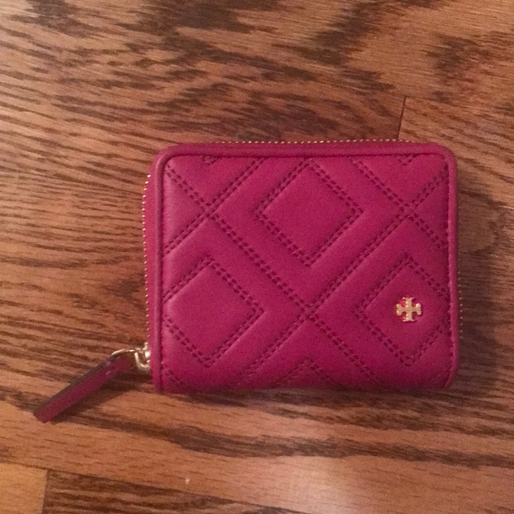 Tory Burch Fuchsia Medium Zip Around Wallet
